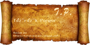 Török Pongor névjegykártya